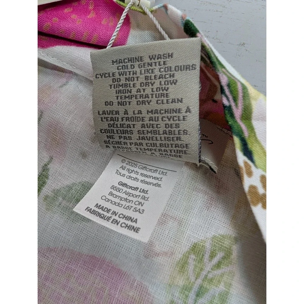 Charlie Paige x Suzanne Allard Cover Up Linen Blend Pink Floral Boho One Size‎